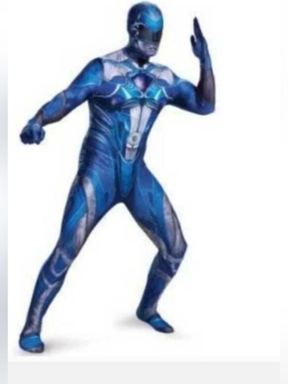 Power Ranger Blue Men's Full-BodySuit Costume Performance Stretch XXL
